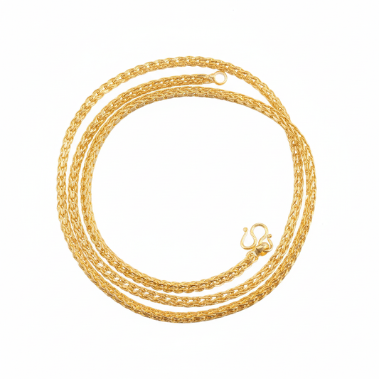 Double strand chain white background