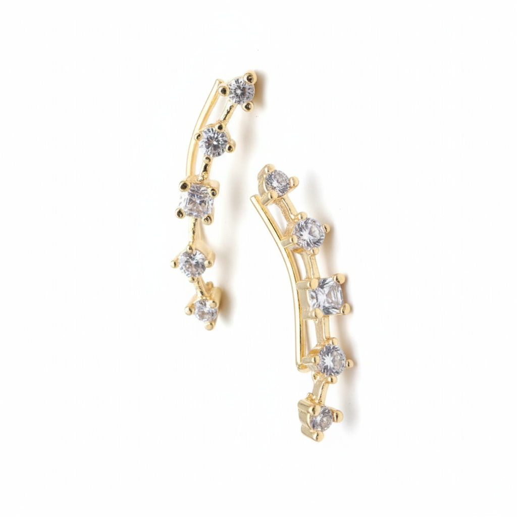 Ear cuffs white background