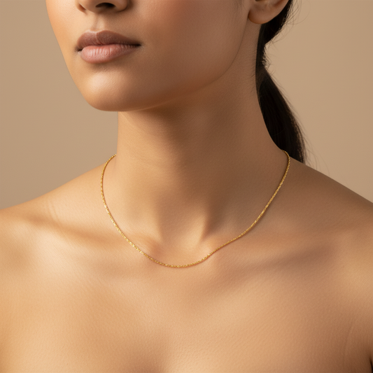 Elegant Model – Twisted Rope Chain