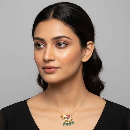 Elephant Pendant Necklace – Lifestyle