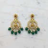 Emerald Chandbali Flat Lay
