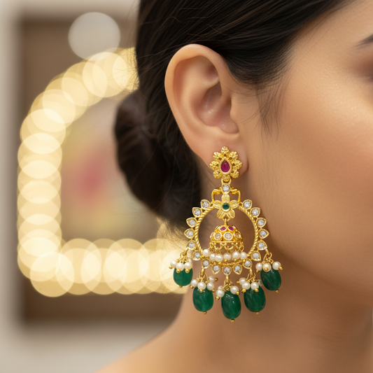 Emerald Chandbali Model