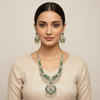 Emerald CZ Necklace Set – Model Editorial