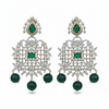 Emerald Earrings White BG