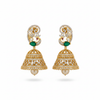 Emerald jhumka flat lay