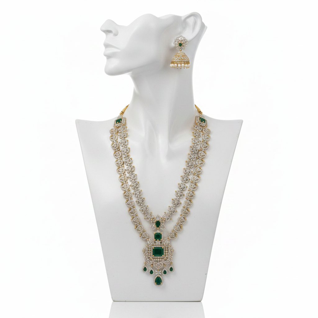 Emerald Necklace Set - Mannequin Display