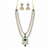 Emerald Necklace Set - White Background