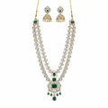 Emerald Necklace Set - White Background