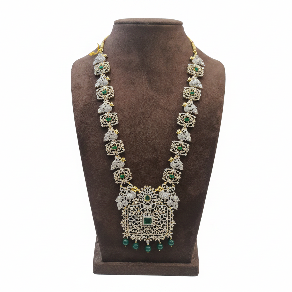Emerald Necklace White BG