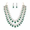 Emerald Peacock Necklace - White Background