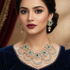 emerald pearl necklace set without teeka