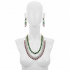 Emerald Ruby Necklace Set on Mannequin