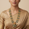 Emerald Temple Necklace Long on Model