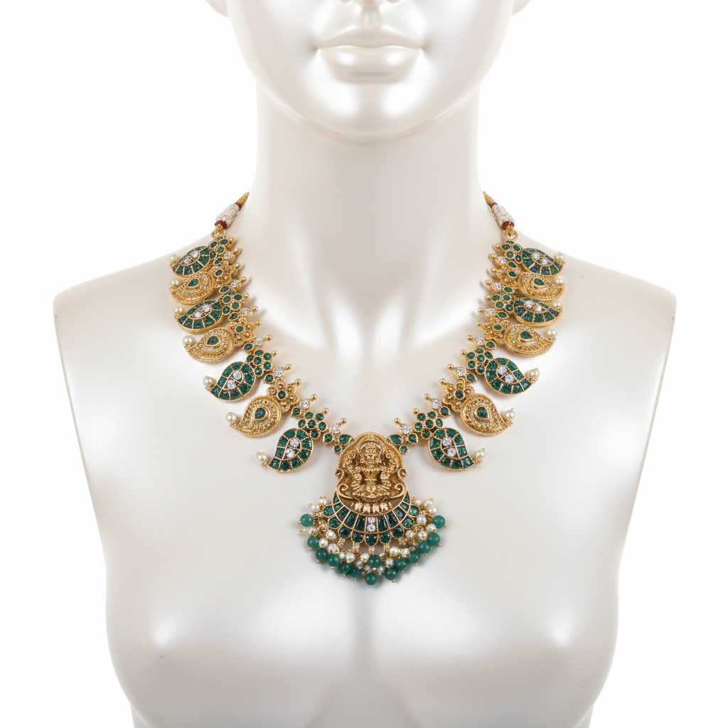 Emerald Temple Necklace Short