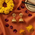 Flat Lay - Cultural Context Flower Jhumka Earrings
