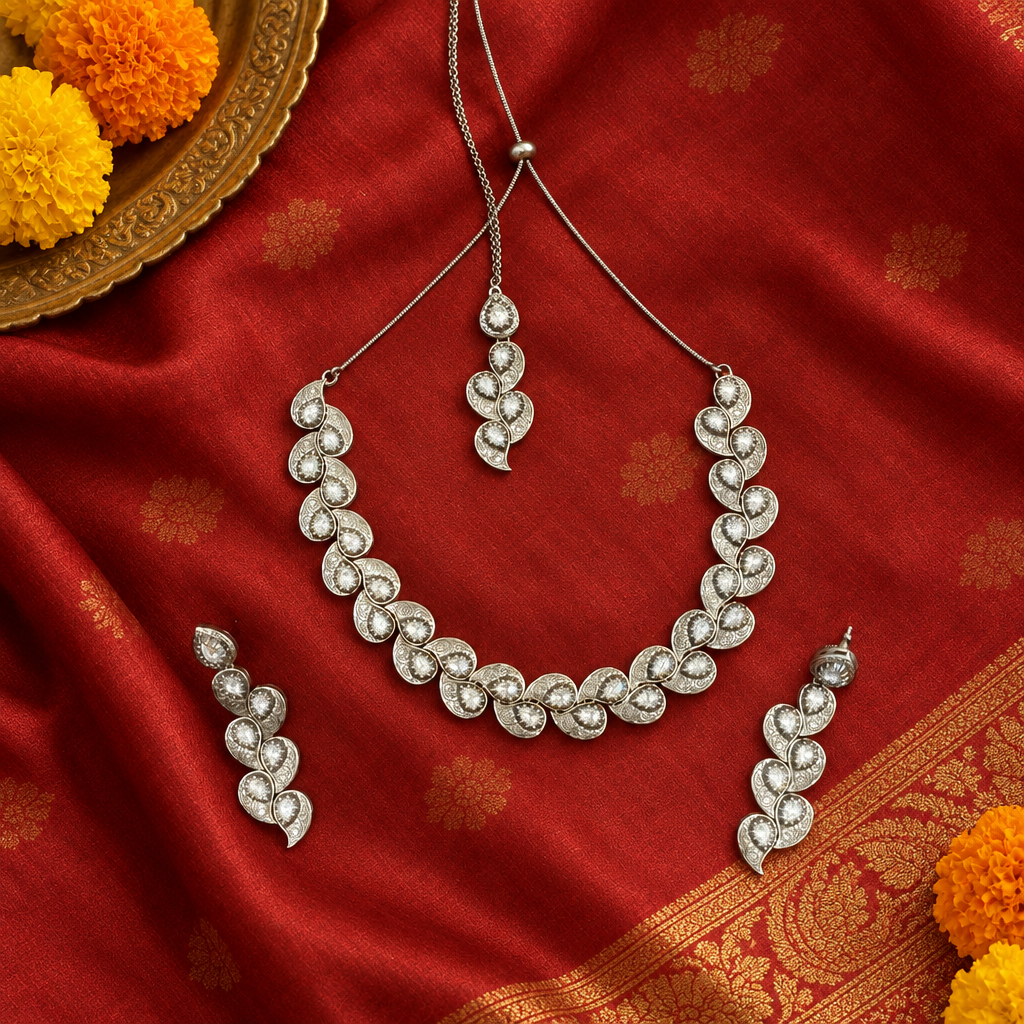 Flat-lay cultural context jewellery image