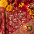 Flat Lay Cultural Context – Ruby CZ Ear Chain