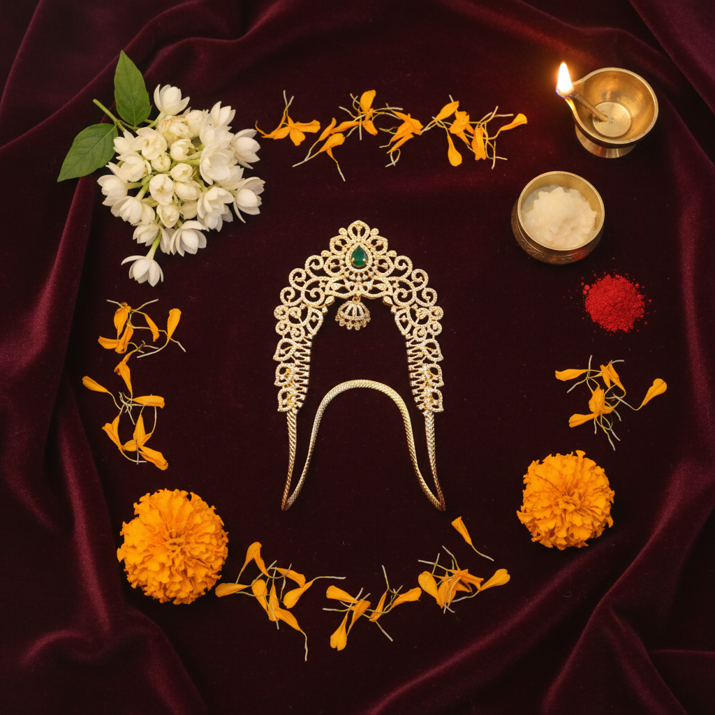 Flat Lay Cultural Context – Temple Hair Ornament