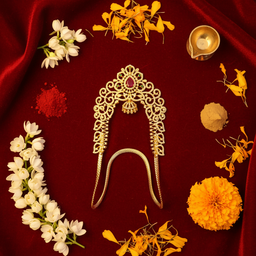 Flat Lay Cultural Context – Temple Hair Ornament