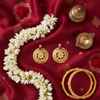 Flat Lay Cultural Context - Temple Jewelry Earrings