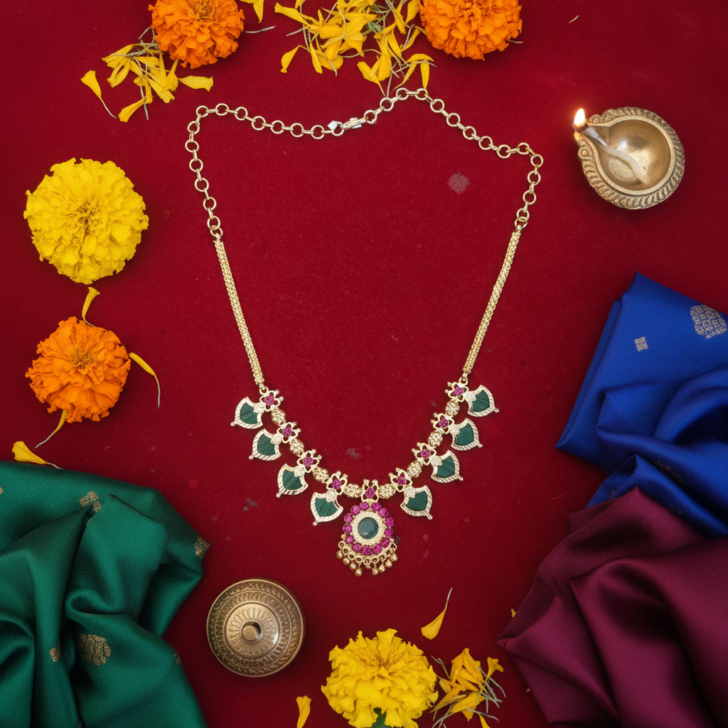 Flat Lay Cultural Context – Temple Necklace