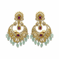 Flat Lay - CZ Ruby Chandbali