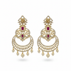 Flat Lay - Ruby Chandbali Earrings