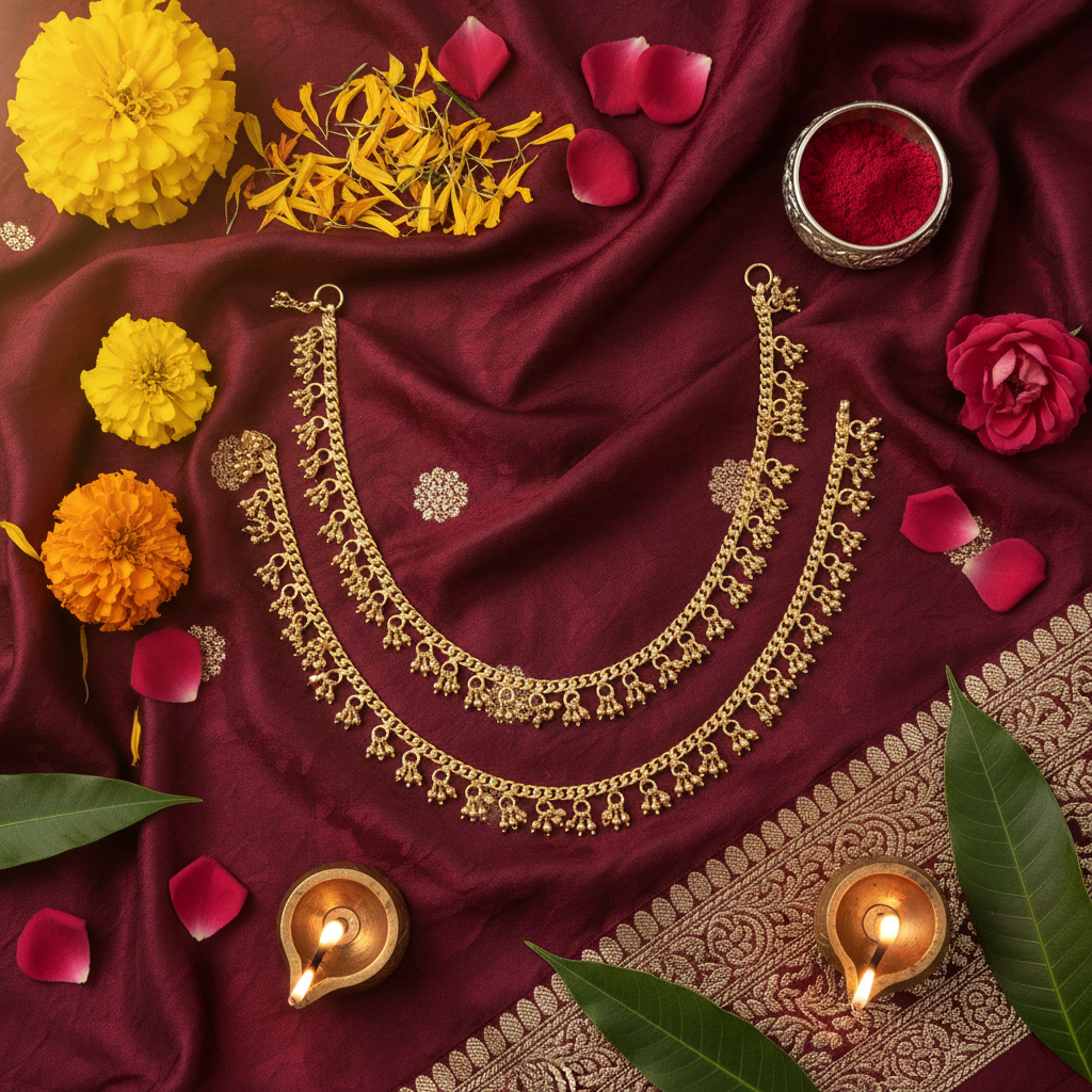 Gold Anklet Flat Lay Cultural Context