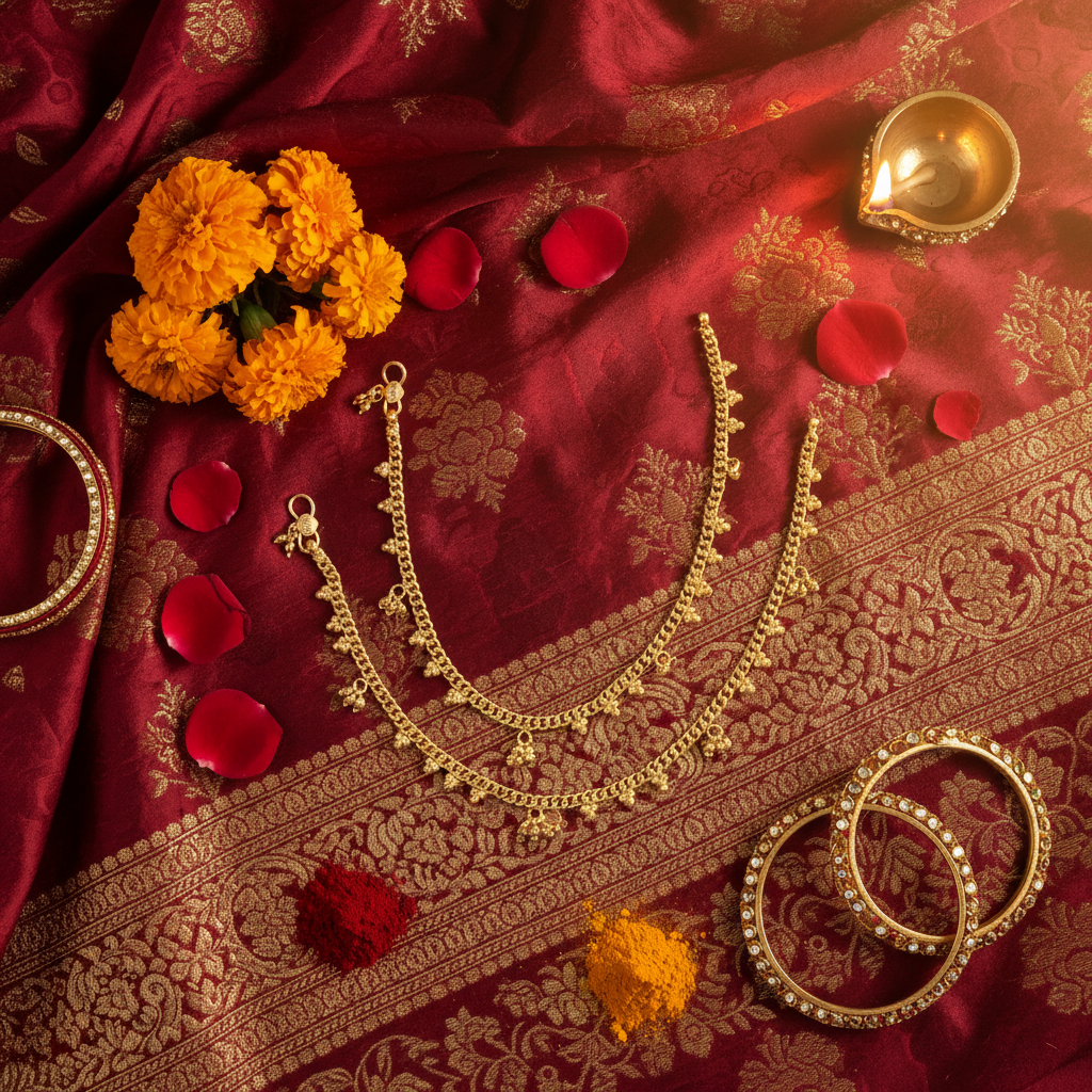 Gold Anklet Flat Lay Cultural Context