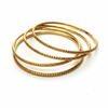 Gold Bangles Set 2 on White Background