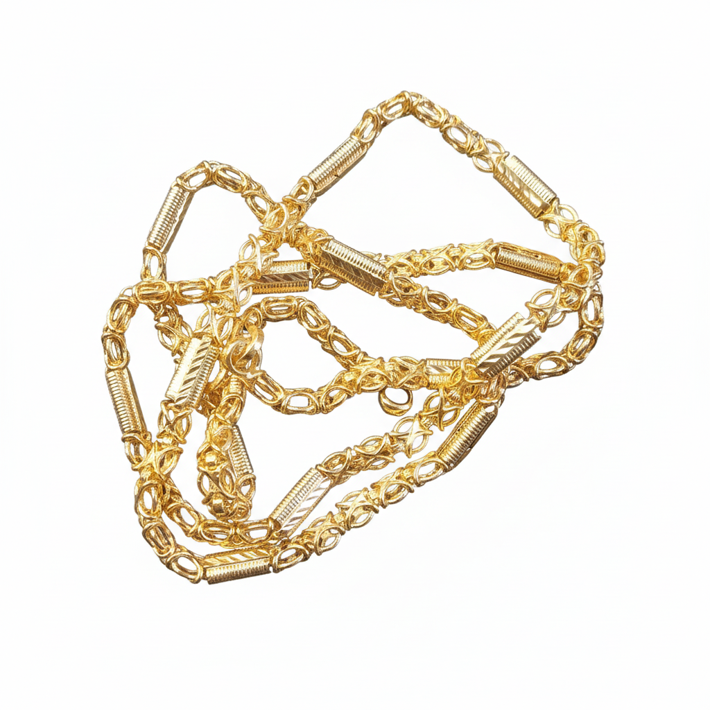 Gold Chain - Coiled View