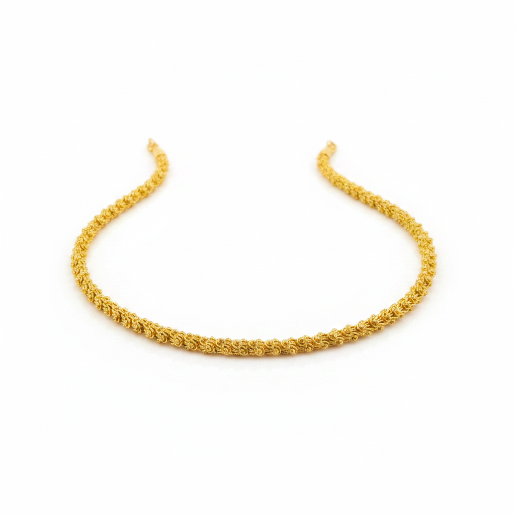 Gold Chain Necklace - White Background