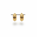 Gold Floral Hoop Earrings – White Background