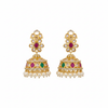 Gold Kundan Pearl Jhumka –