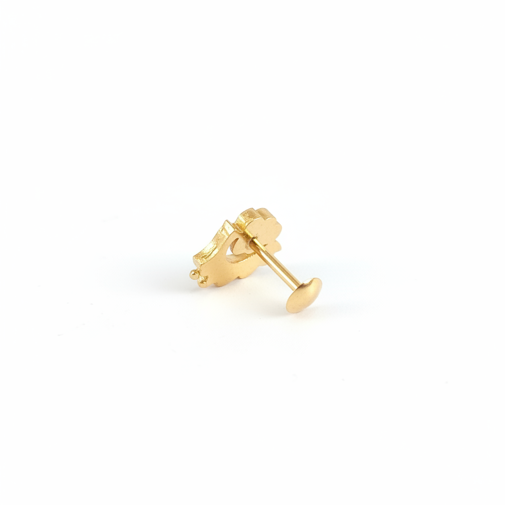Gold Nose Pin Back - White Background
