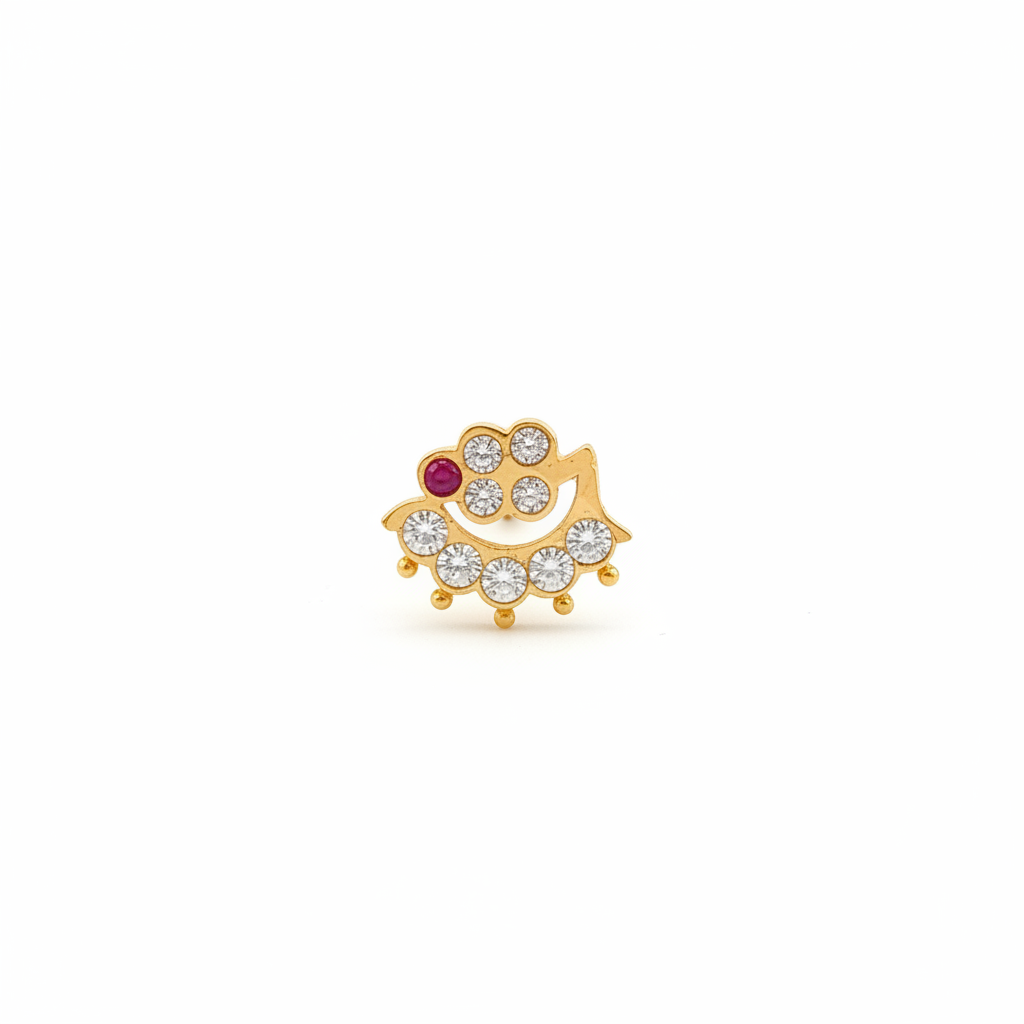 Gold Nose Pin - White Background