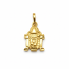 Gold Plated Tirupati Balaji Locket - White Background