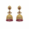Gold Polki Ruby Dome Jhumka – 