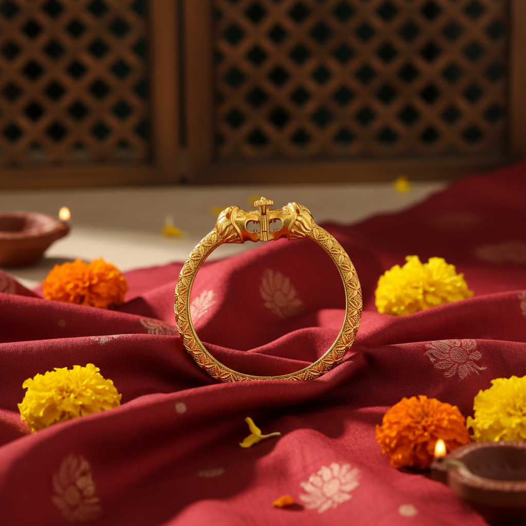 Gold temple bangle lifestyle photography