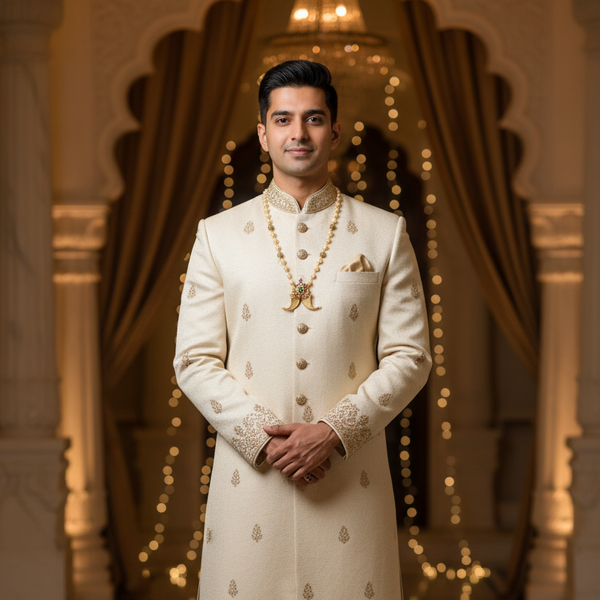 Groom with small puligoru necklace