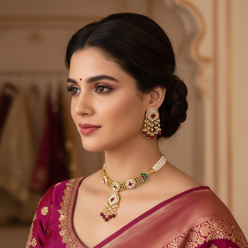 Handmade Kundan Choker Lifestyle