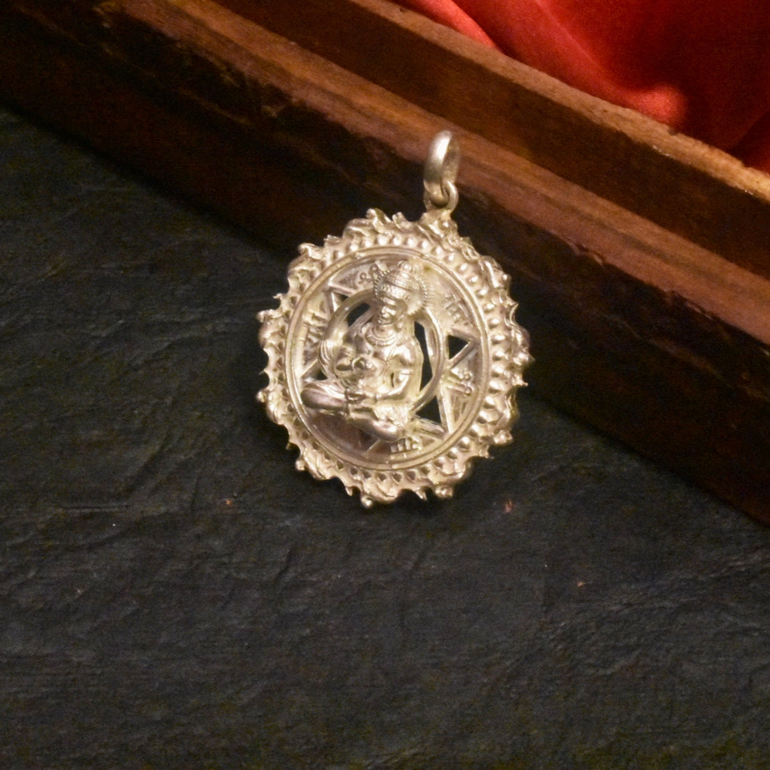 hanuman silver locket