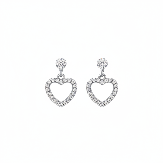 Heart Crystal Earrings
