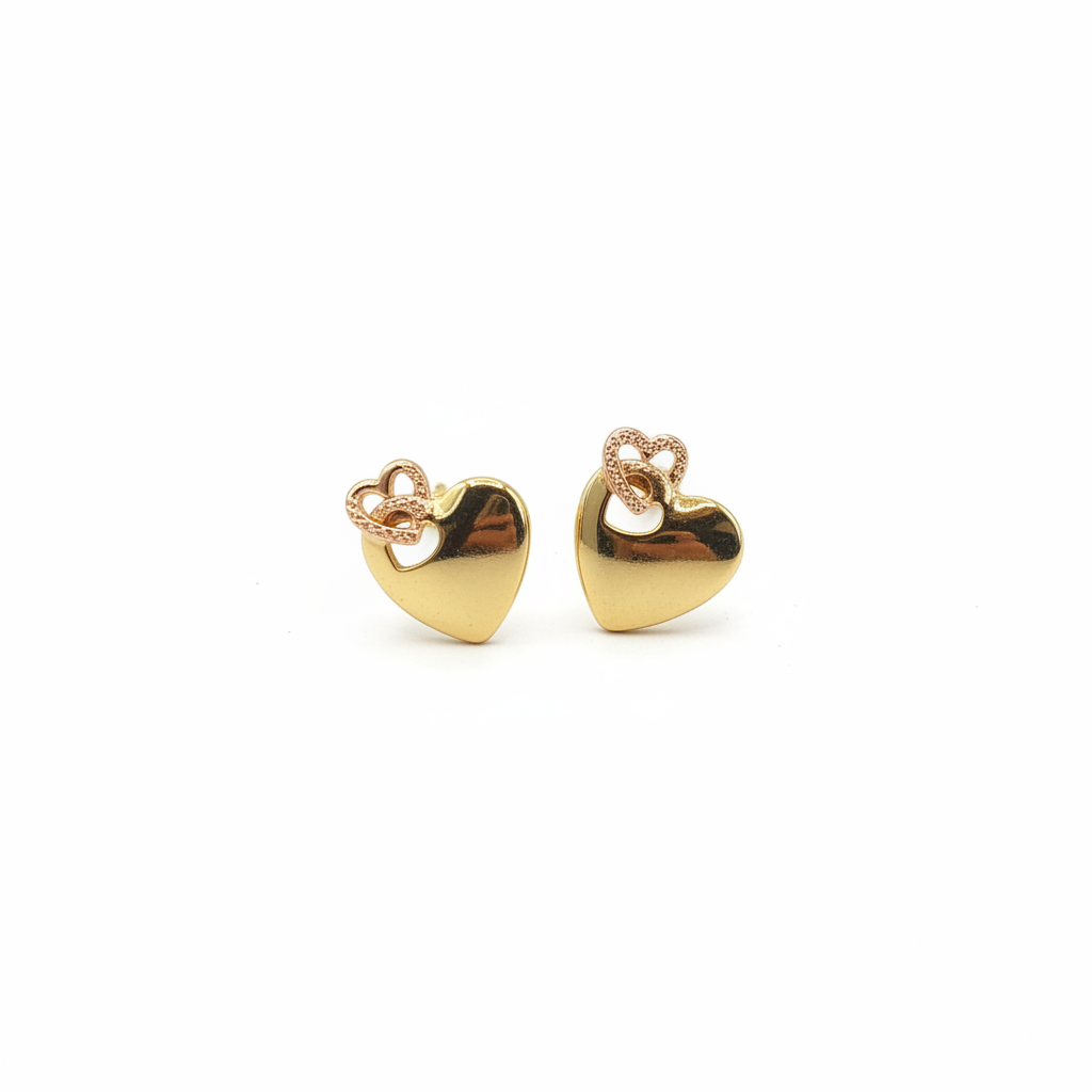 Heart Studs - White Background