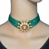 Heritage Polki Emerald Choker on Mannequin