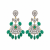 American Diamond Chandbali Earrings - White Background Studio Shot