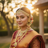Emerald Ruby Chand Bali Earrings - Bridal Lifestyle Shot