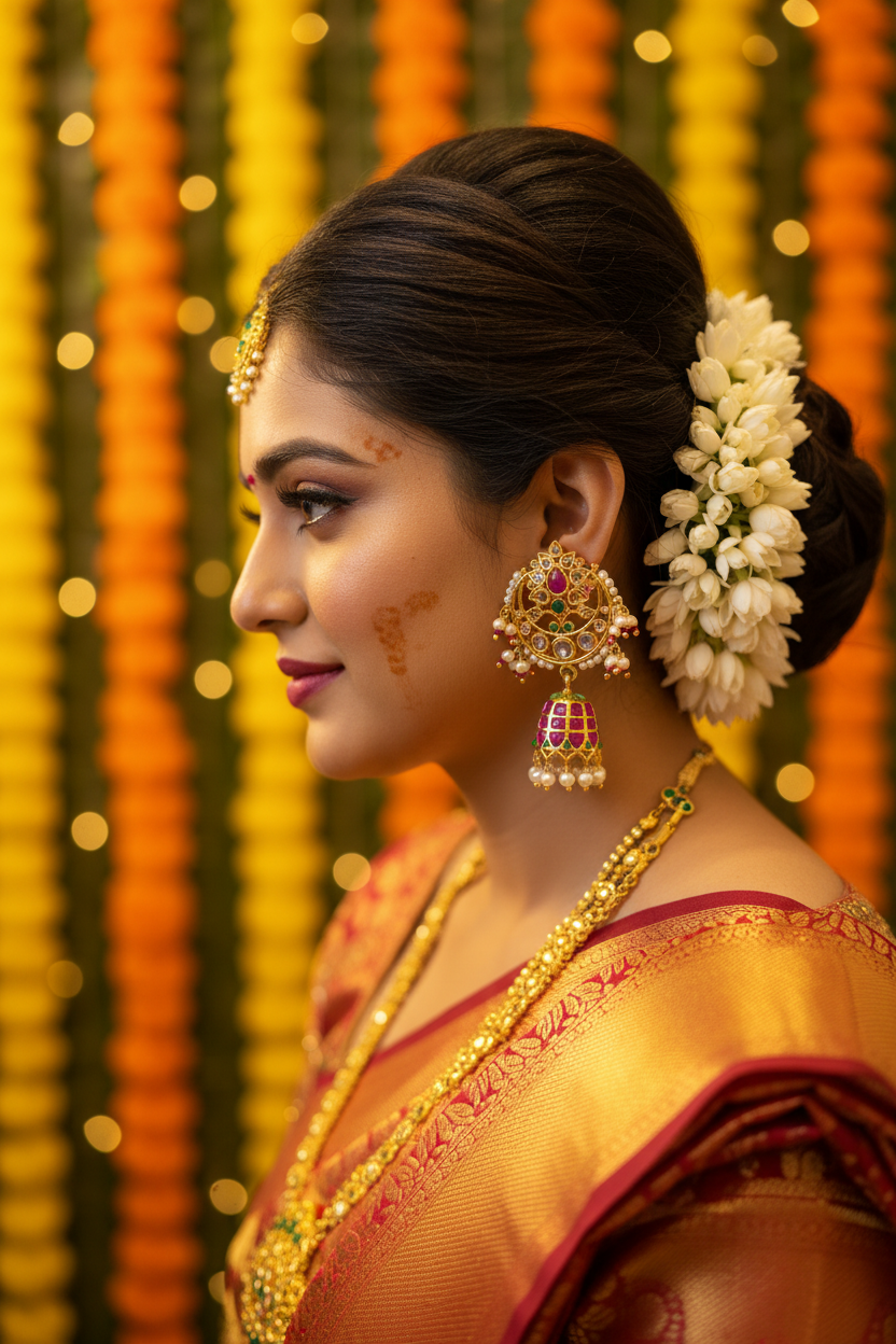 Polki Kundan Jhumka - Bridal Lifestyle Wear