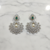 Diamond Chandbali Earrings - Flat Lay Marble