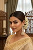 White CZ Jhumka - Model Wear